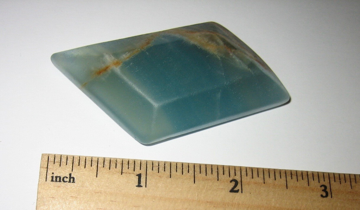 2.55″ TUMBLED POLISHED NATURAL LEMURIAN AQUATINE CALCITE CRYSTAL STONE 40.3g *10