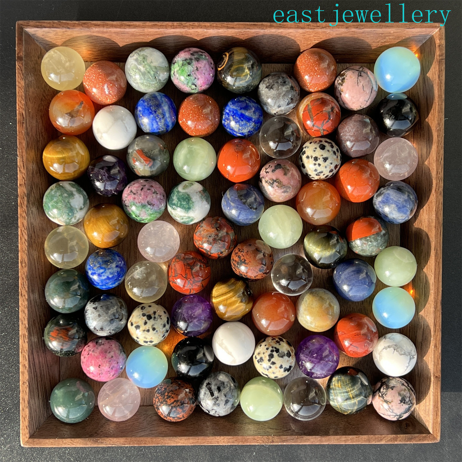 20x Wholesale Natural Mixed sphere quartz crystal ball reiki healing 15mm+ box