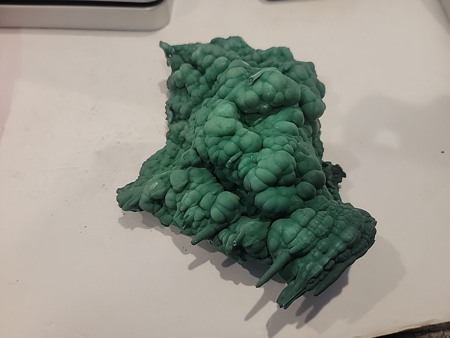 1.5 Pound: Malachite Rough Brain Botryoidal Plume From DRC Africa G