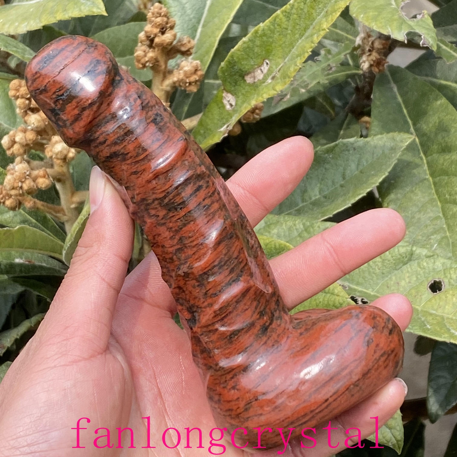 6in Wholesale Natural Red llanite male penis Quartz Crystal Carved Figurines 1pc