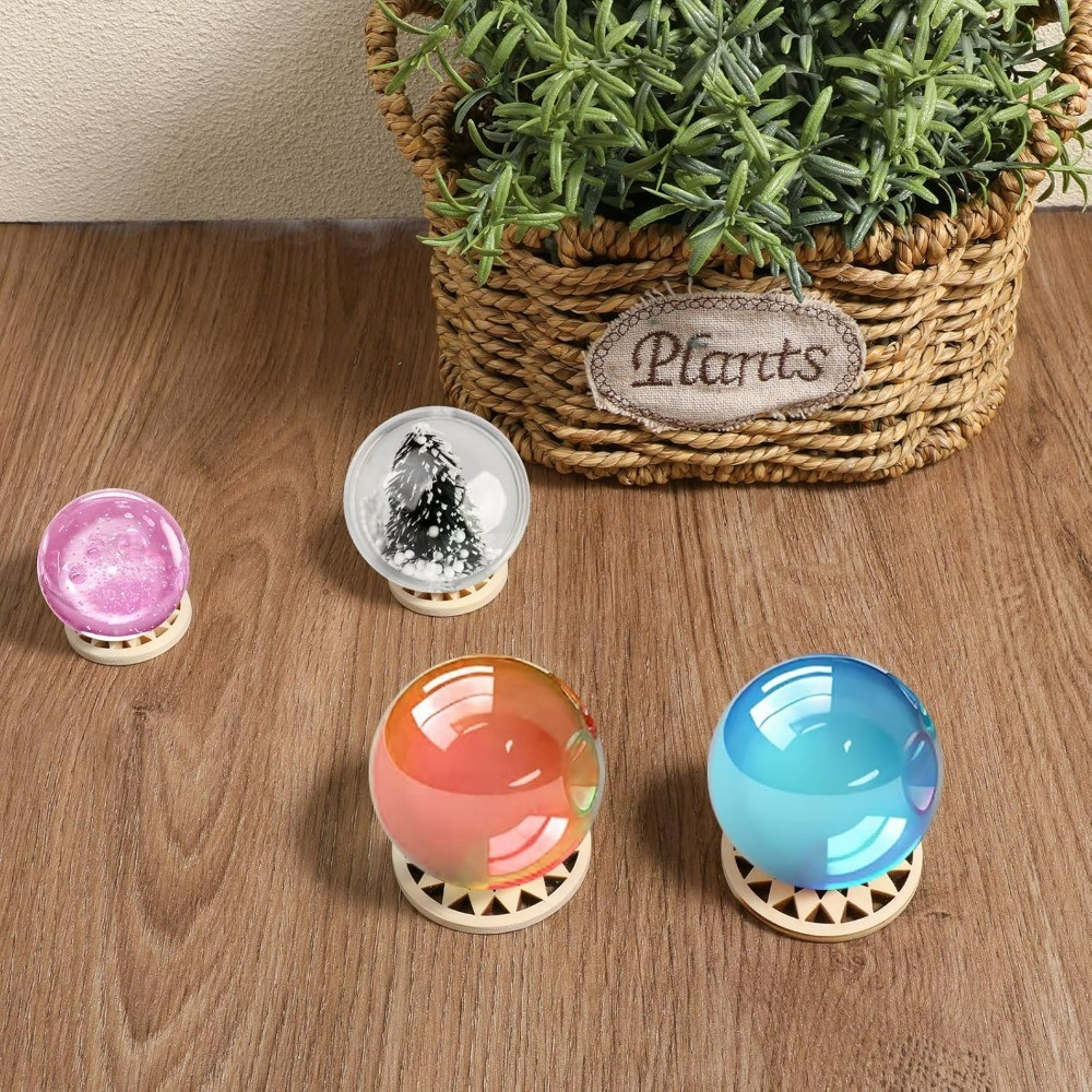 10 Pcs Wood Crystal Ball Stand for 20 – 100 mm Sphere Wooden Crystal Sphere