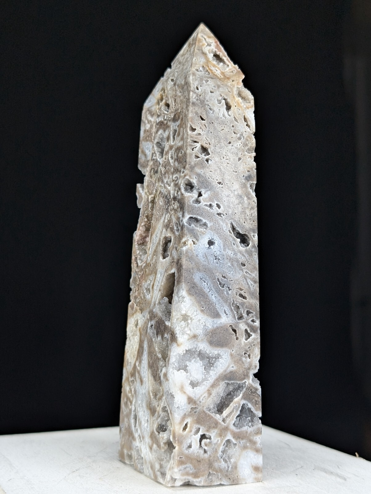 Sphalerite Tower Druzy Crystal Large Gemstone Point Mineral Wand