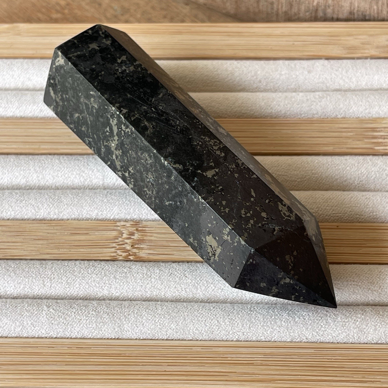 Apache Gold Tower, Healer’s Gold Pyrite magnetite Point – Black Natural Crystals