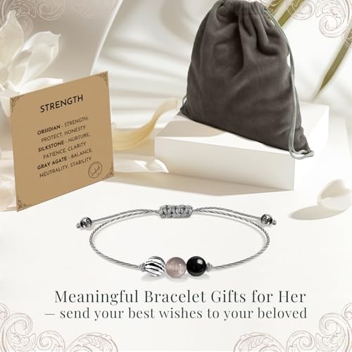 Crystal Healing Bracelets Gifts for Women: Mothers Day Gifts for Mom – Strength