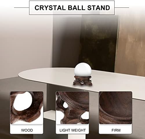 Wooden Stand for Crystal Sphere Quartz Ball Holder Wood Display Stand Base Decor