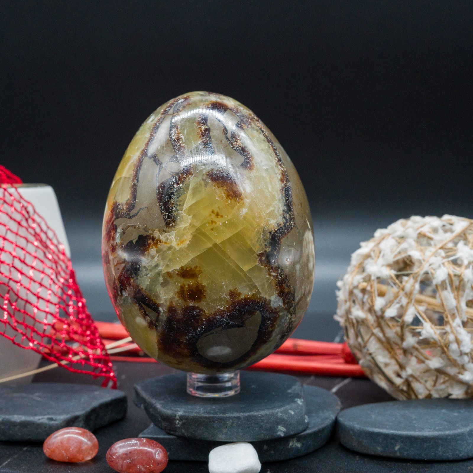 Septarian Egg Crystal Decor Spiritual Protection Gift Dragon Stone Dinosaur Egg