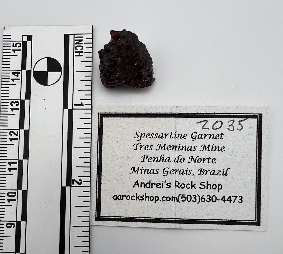 Spessartine Garnet from Brazil 5/8″x 1/2″x 5/8″ Item Z035