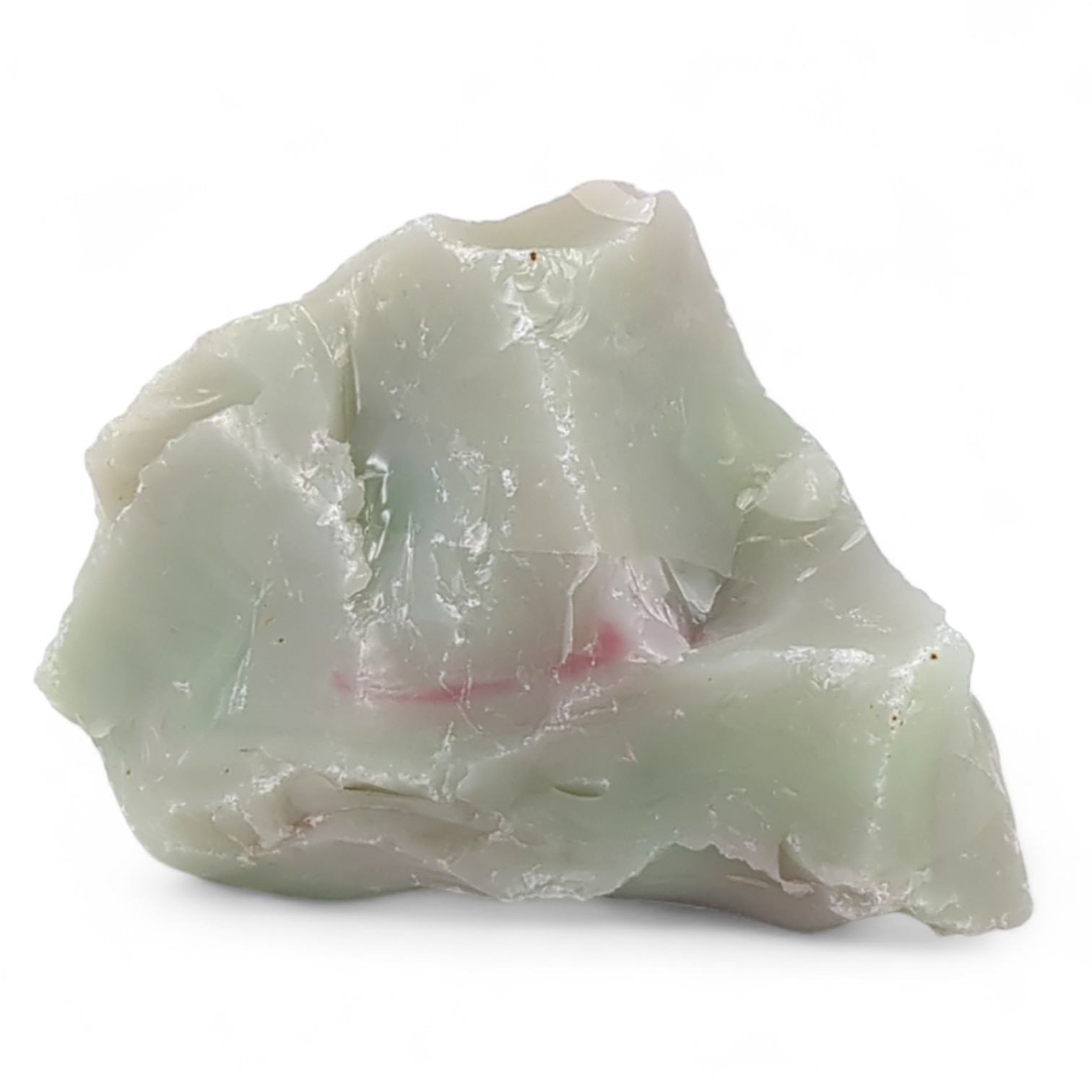 Jadeite Pink Swirl Art Glass Cullet Glowing Manganese Opaque Slag Glass #4GX85