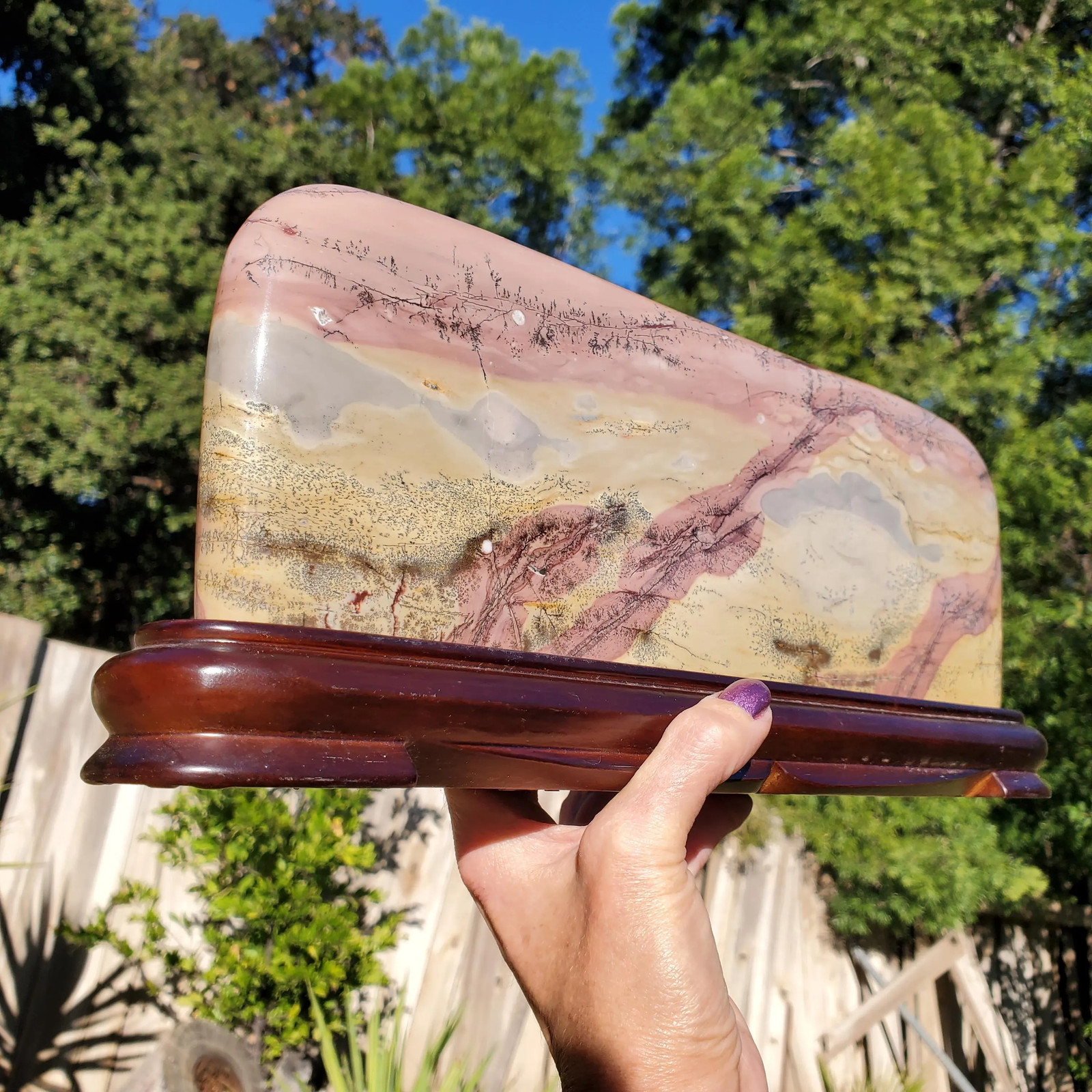 XL Picture Jasper Dendritic Pastel Display Crystal Statement Slab 2700 grams