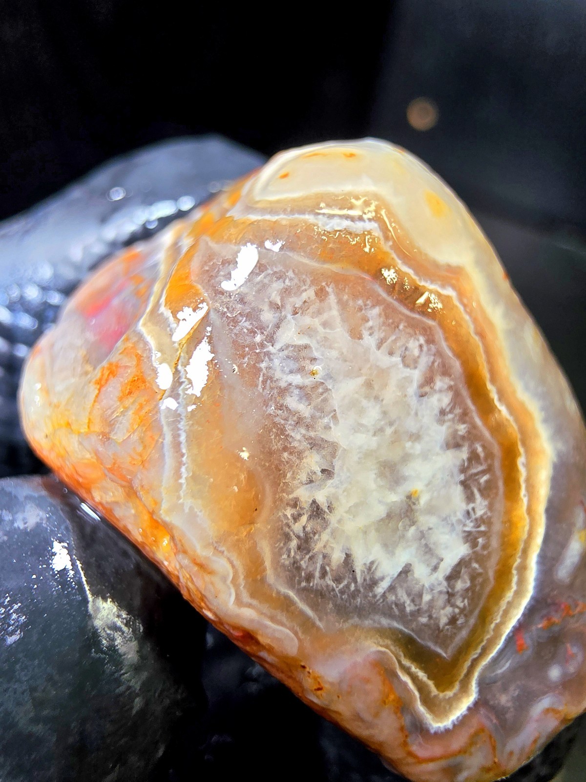 Lake Superior Fragmented Membrane Agate In Blue Chalcedony & Amethyst Quartz 1oz
