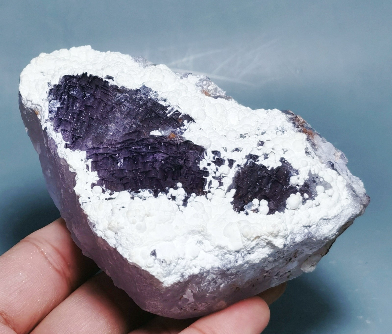 Rare Purple Fluorite Mineral Specimen China