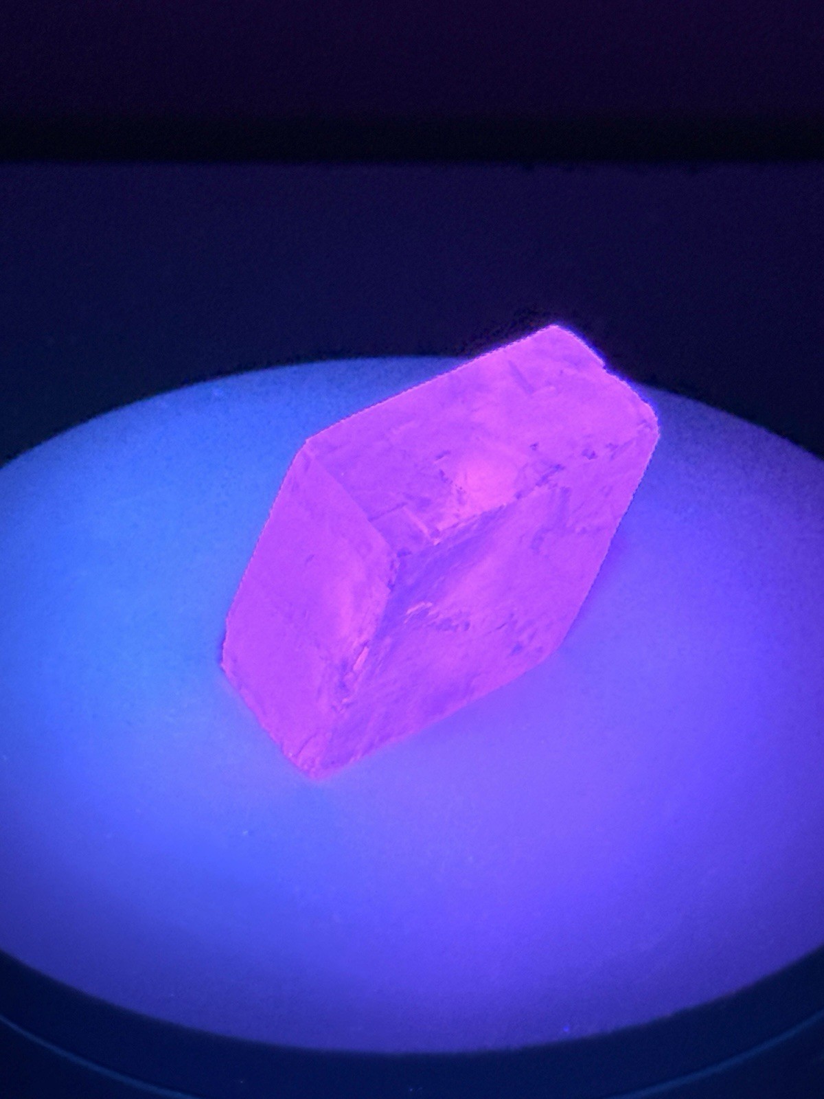 ETHEREAL Iceland Spar Calcite Crystal Specimen w/ Terlingua-type Fluorescence