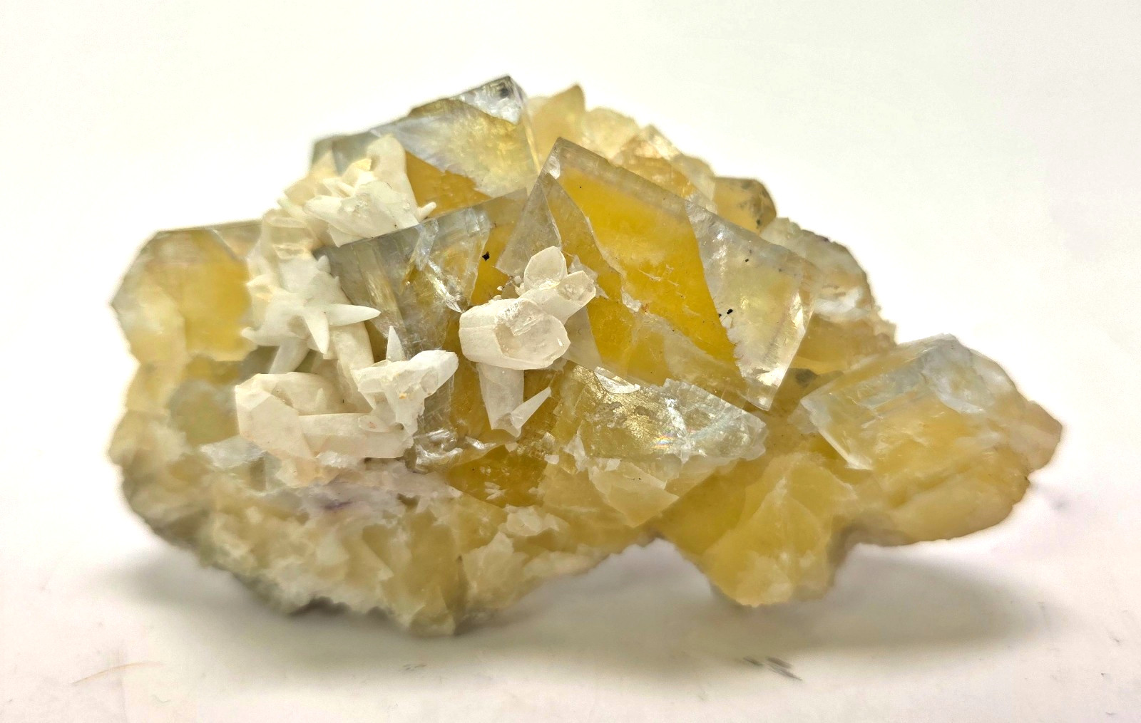 Fluorite with Calcite from Minerva No. 1 Mine, Cave-in-Rock, Illinois