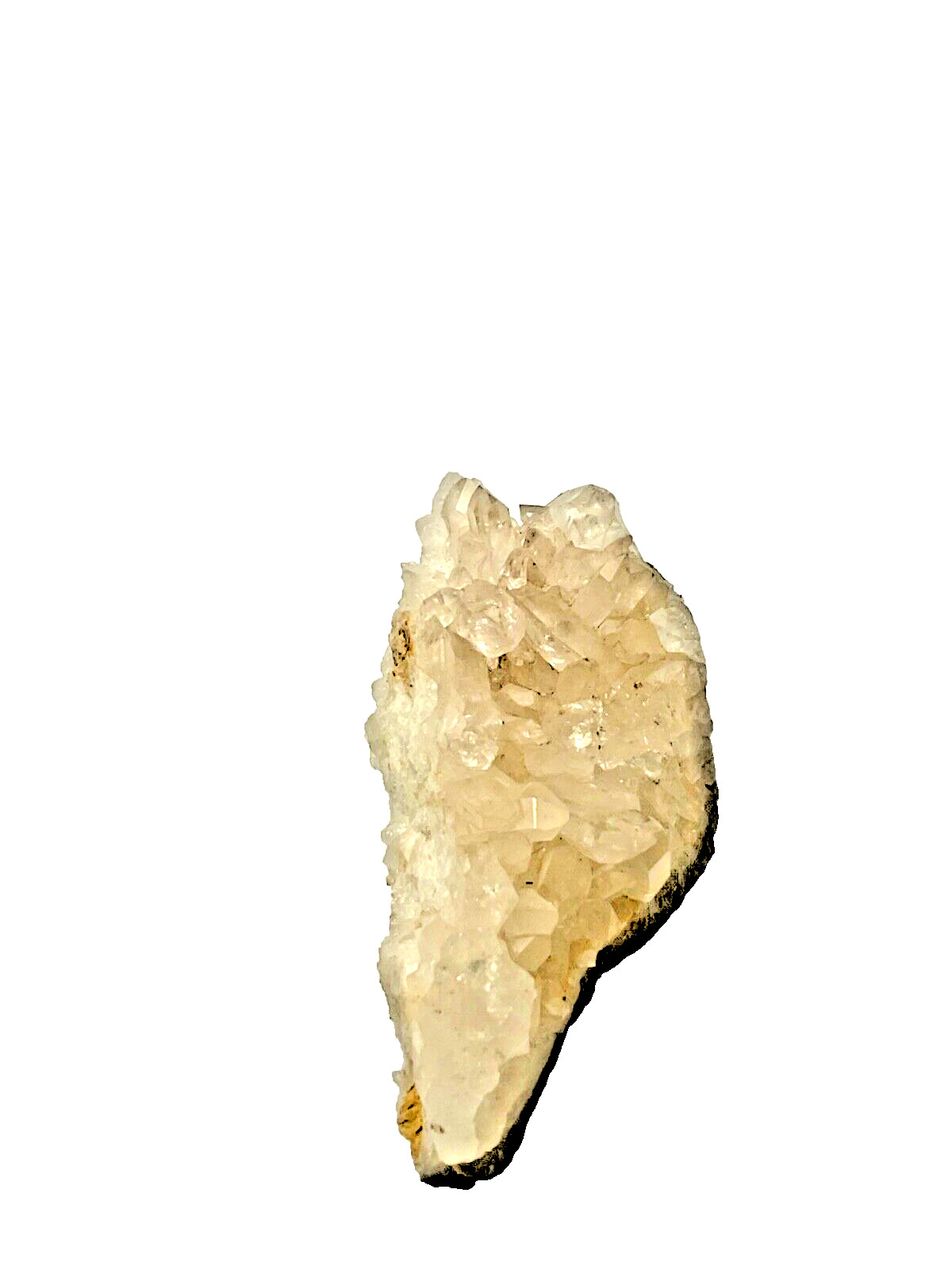 Natural Quartz Clear Cluster Crystal Geode, 3.5″ x 1 5/8″ x 1.5″, 114G