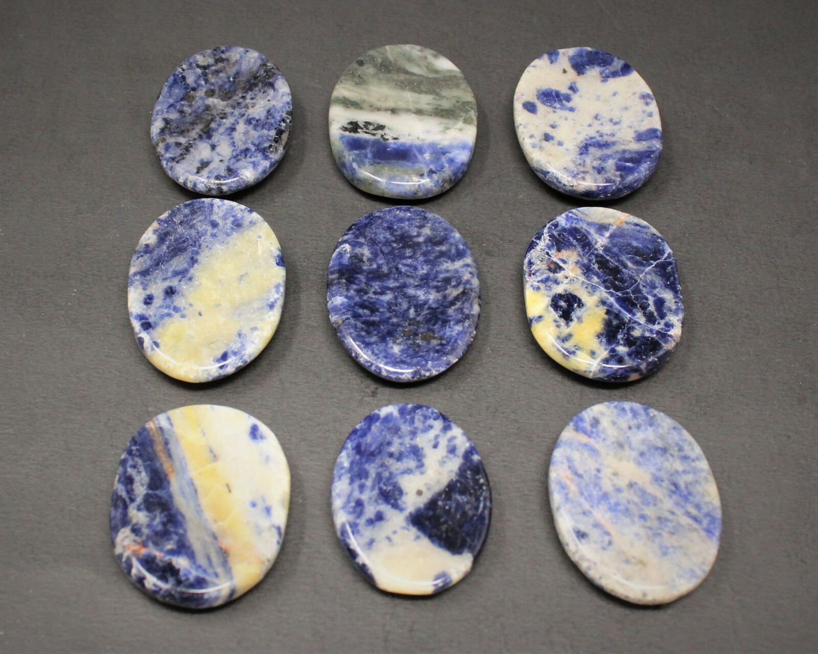 Sodalite Worry Stone (Smooth Polished Sodalite Pocket Palm Stone Crystal)