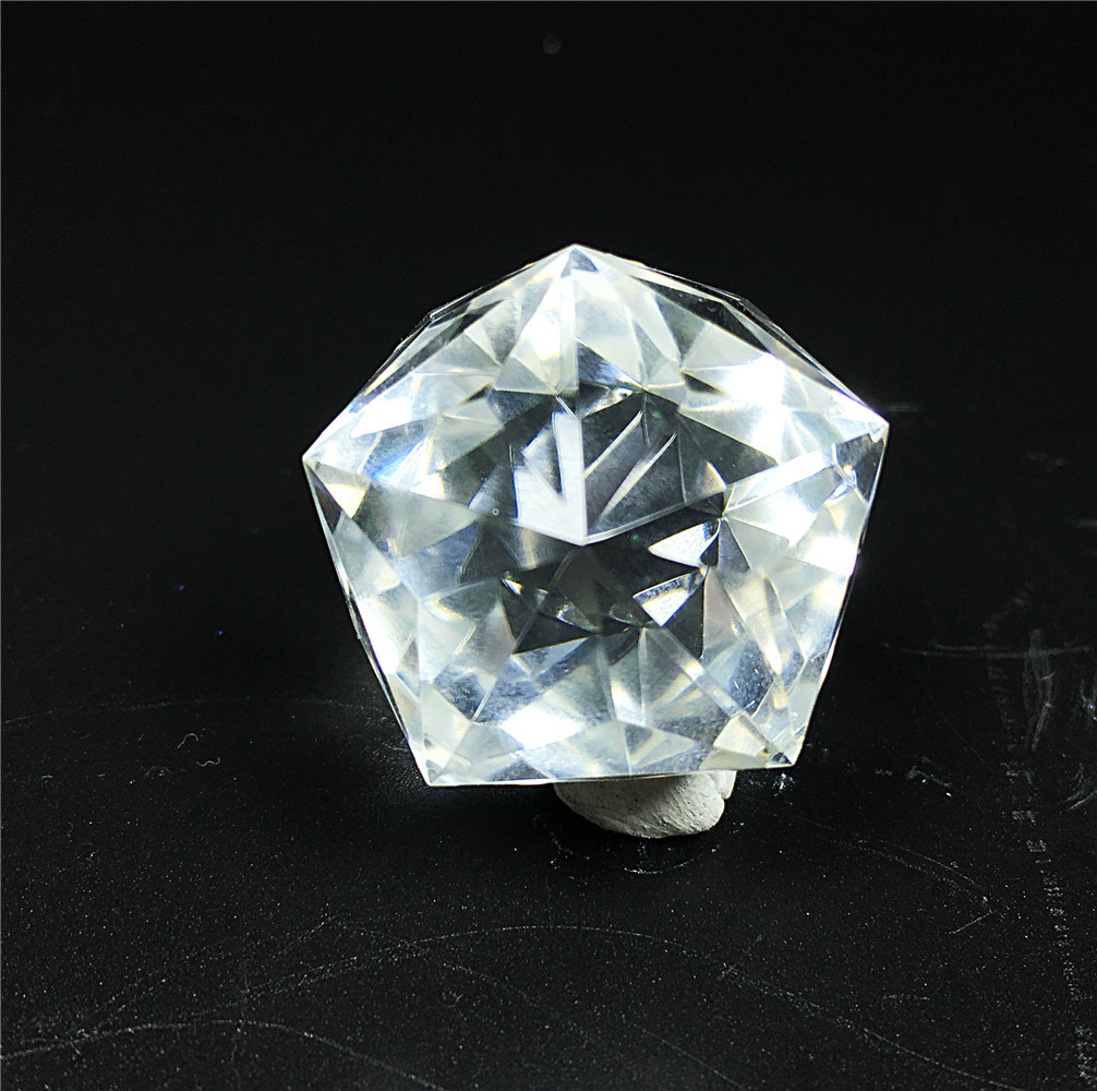 60 Sides Natural Clear Quartz Crystal Sphere Point Geometric Figurine Gemstone