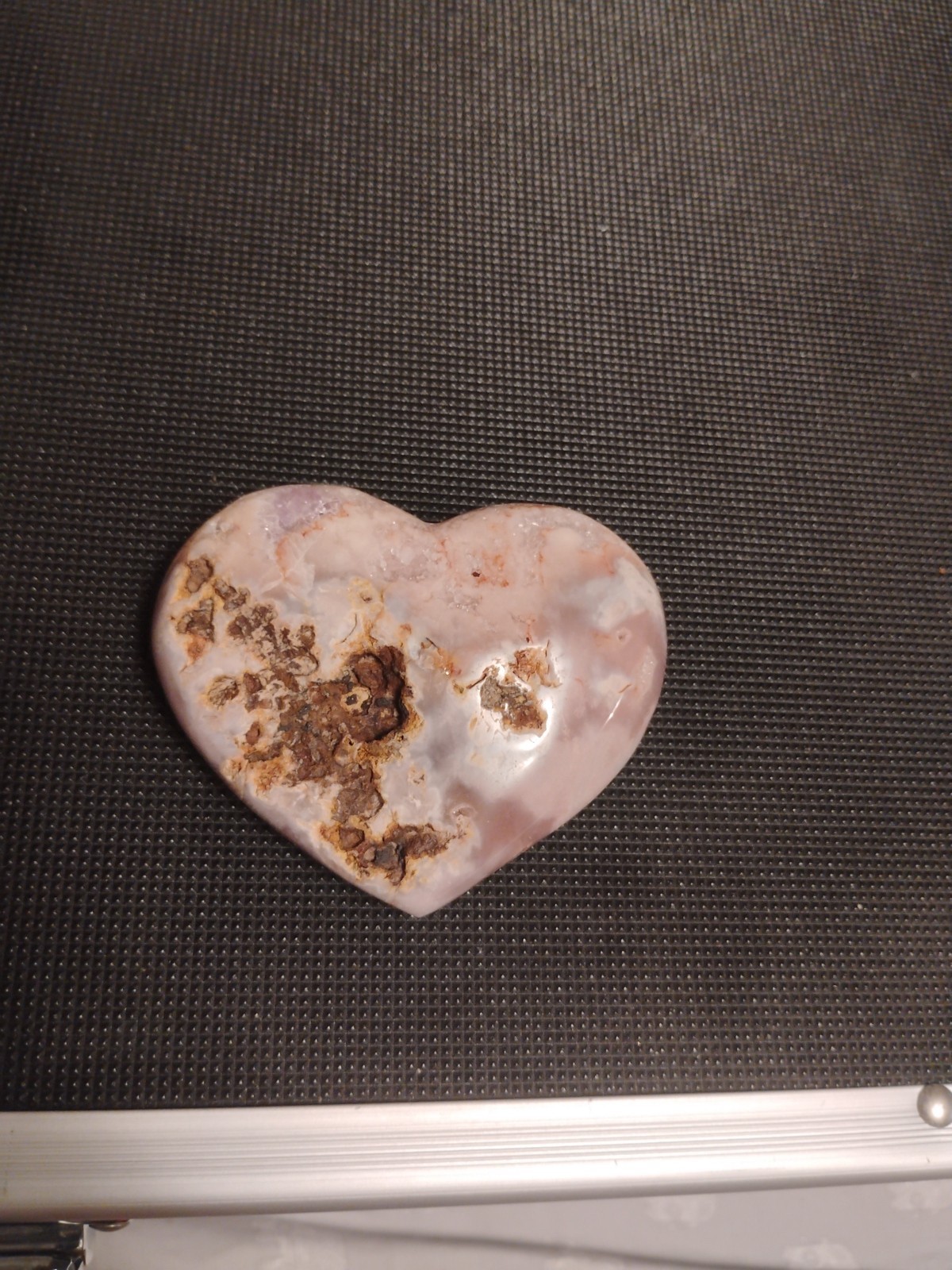 Pink Amethyst Heart! No Stand! 5.6oz!