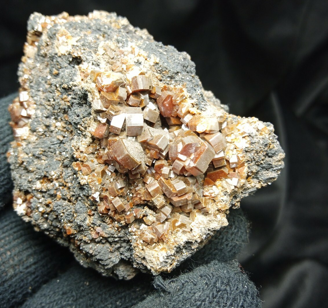 2.25 inch Cherry Red Vanadinite w Goethite from Taouz Morocco Africa