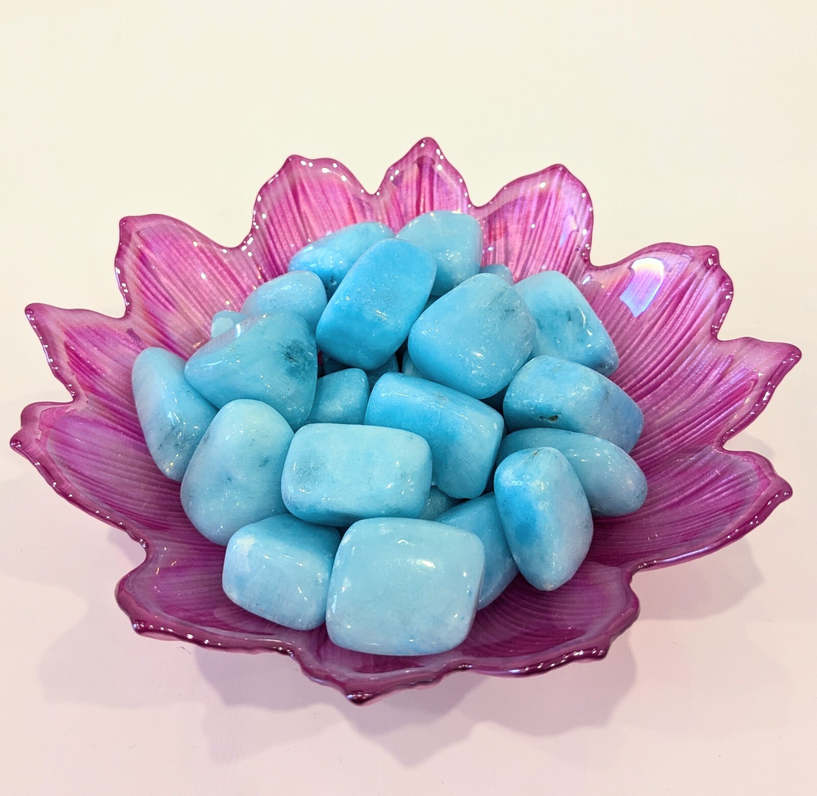 1/2 LB. Tumbled Blue Aragonite .75″- 1″ in Size & 12-15 Gemstones p/bag