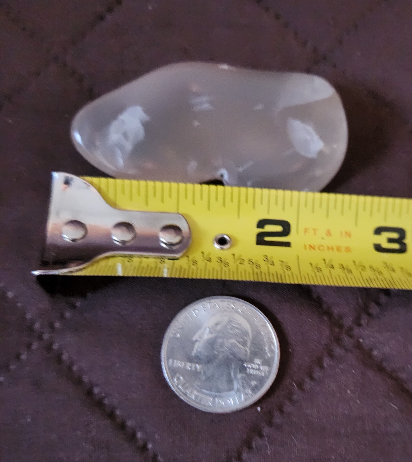 Tumbled Polished Piece Of Flint From Texas, 2-3/8″ x 1-1/4″, Light Grays