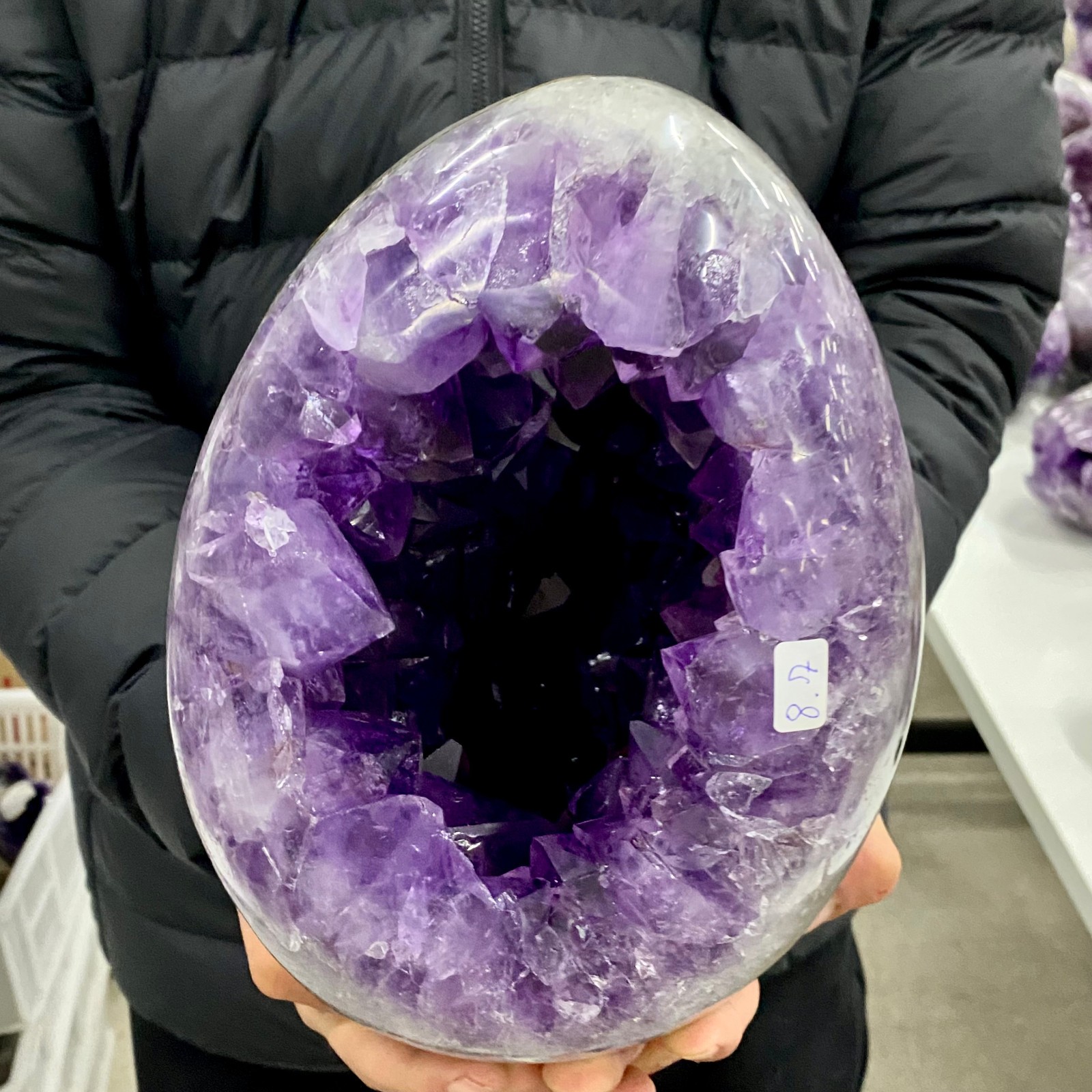19LB Natural rare amethyst Dinosaur egg Quartz Crystal specimen healing