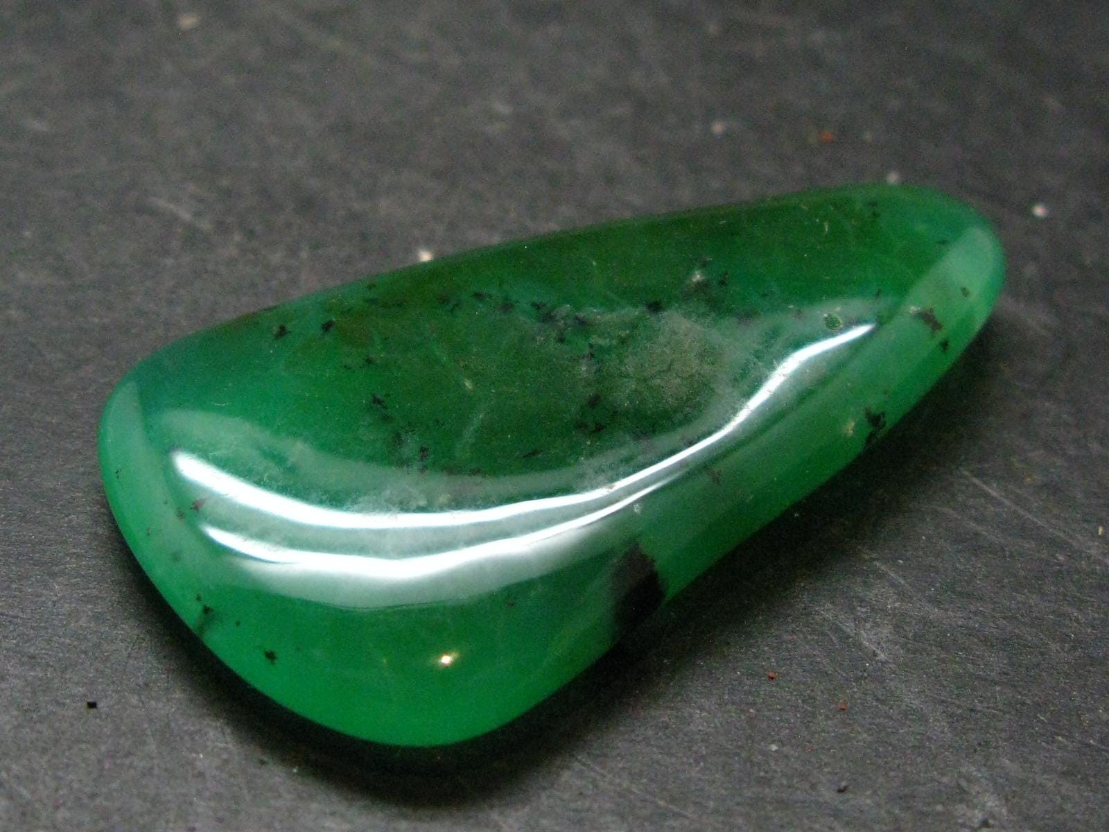 Rich Green Chrysoprase Polished Tumbled Stone From Australia – 2.0″