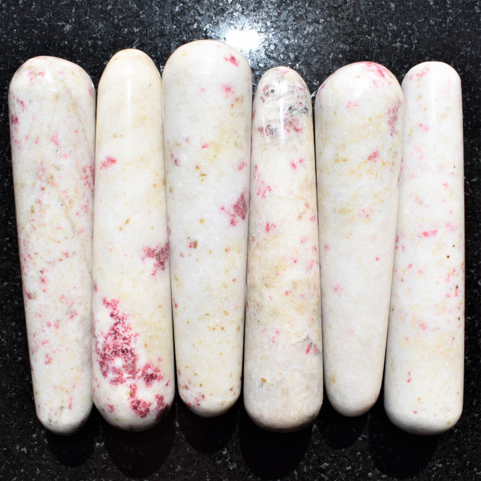 CHARGED 4.0″ Cinnabrite Crystal Massage Wand Reflexology Energy Healing REIKI