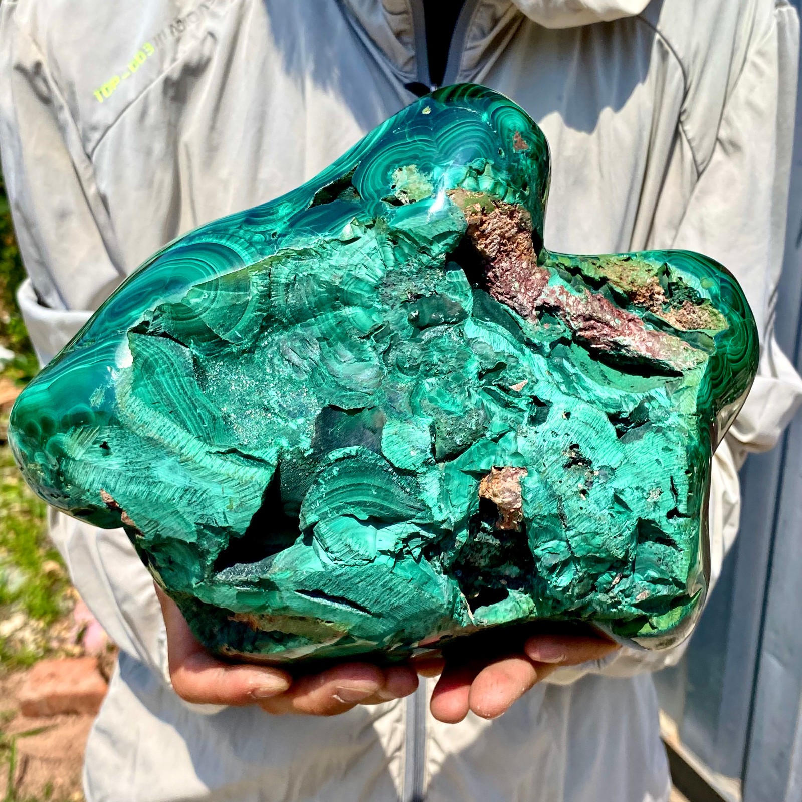 12.32LB Natural Polished Malachite Mineral freeform specimen Reiki Stone