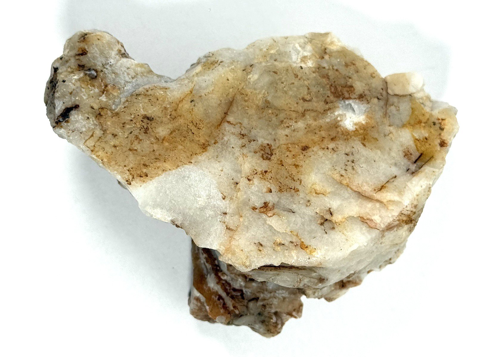 Natural Quartz Crystal Specimen Bladed Formation Iron Staining 1.9 Lbs
