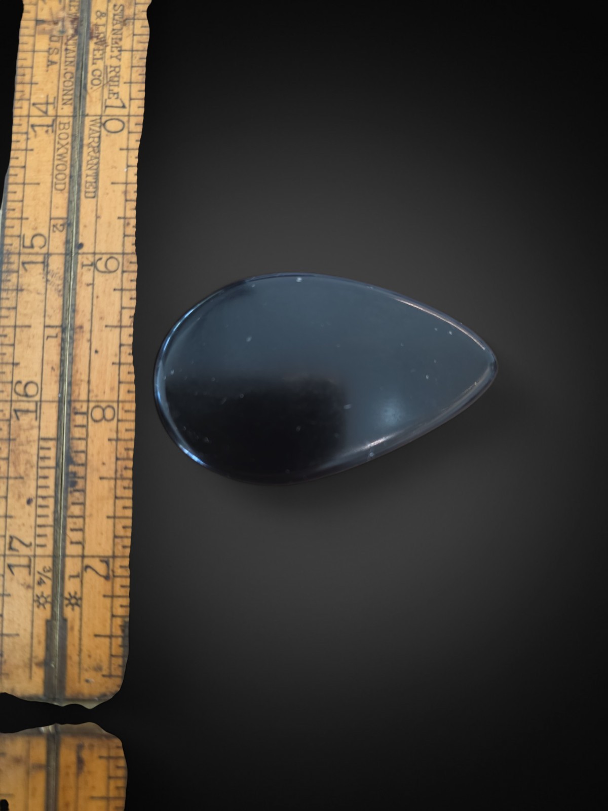 OOAK Hand Cut Black Obsidian Cabachon Nevada Stone Lapidary Cab By Gerry Lohrey