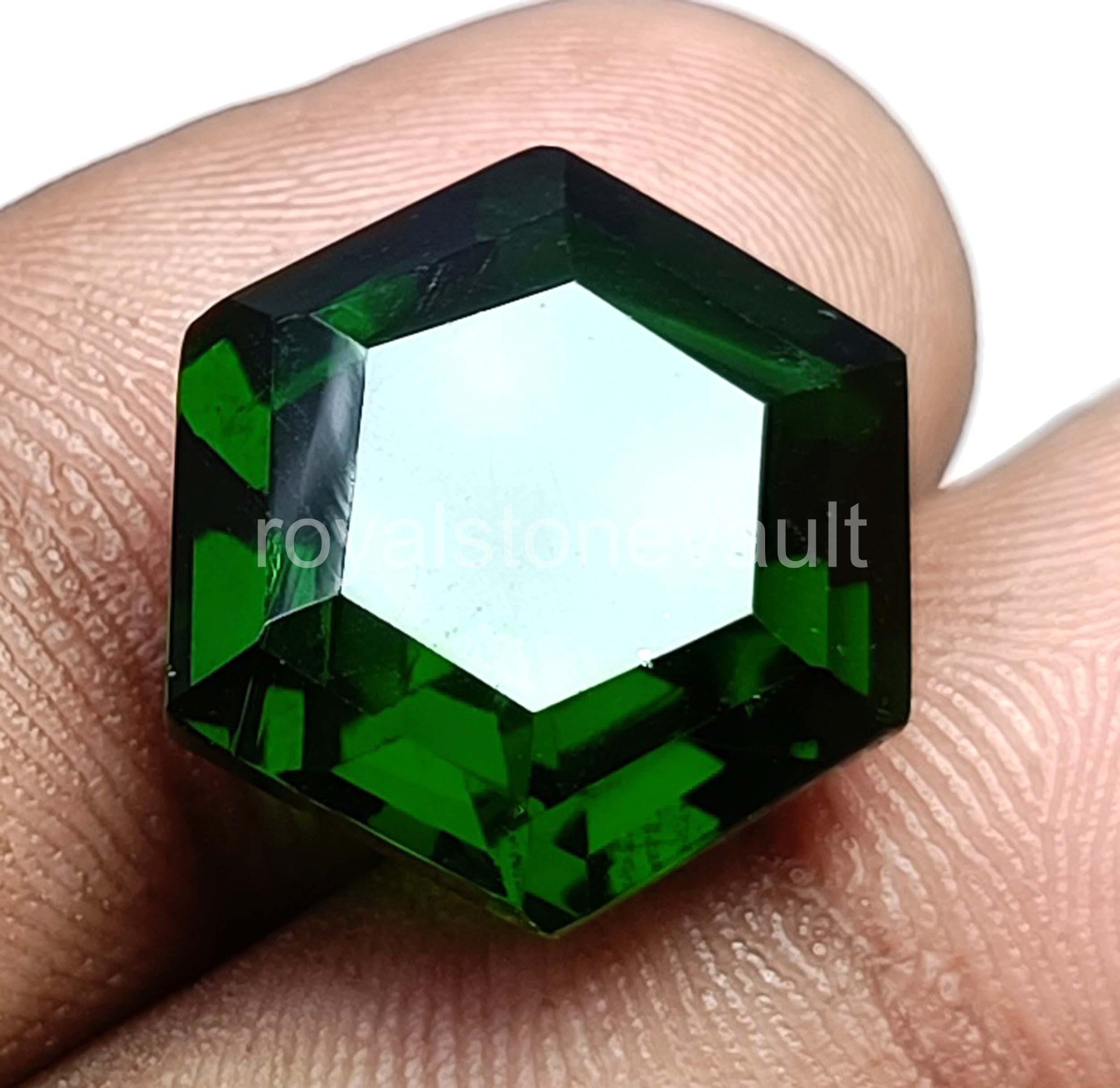 16.50 Ct Natural Green Emerald Hexagon Cut Loose Gemstone IGL Certified – 5AOS