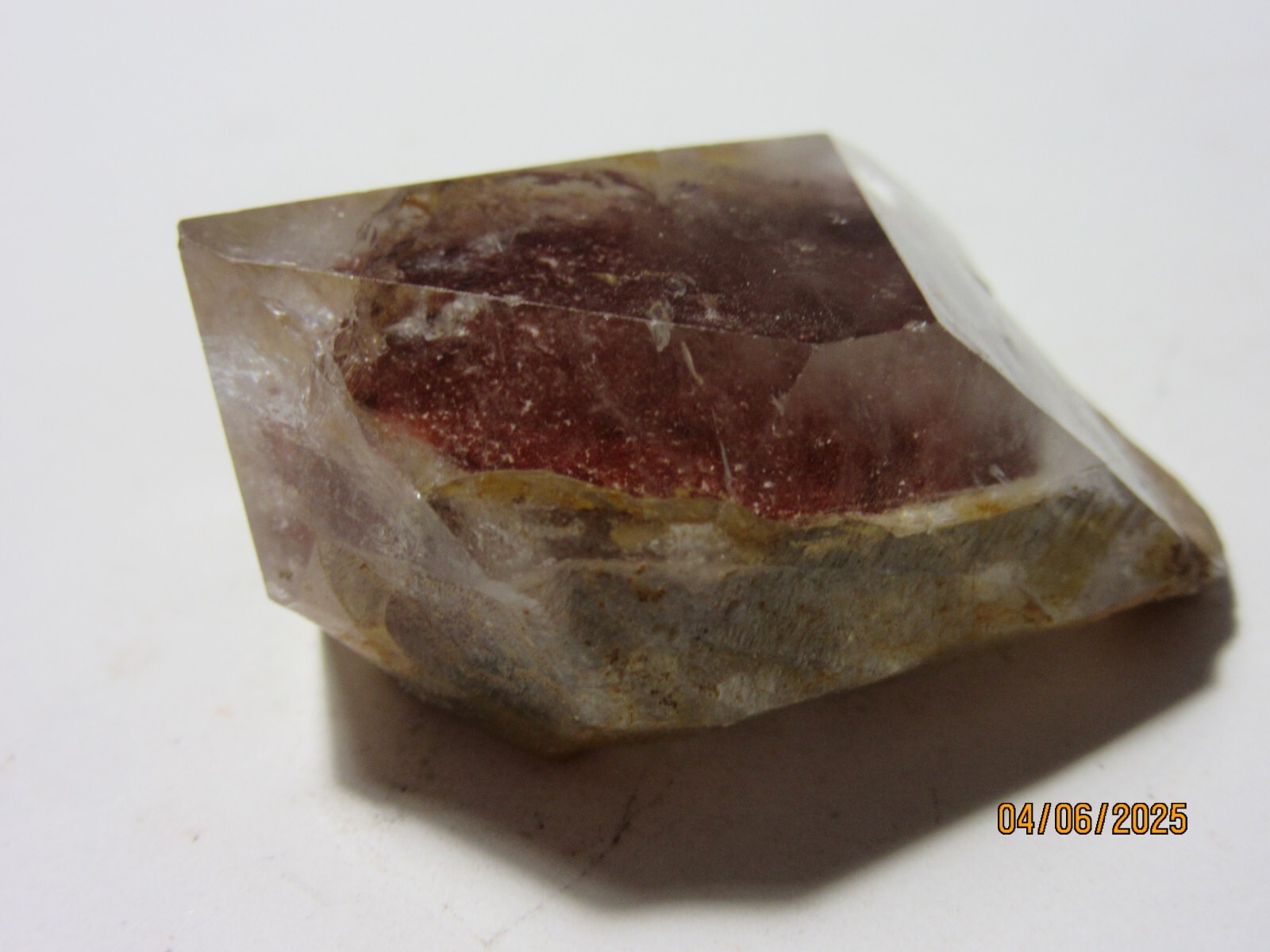 Red Hematoid Phantom Quartz 1 5/8″ Point Collectible HPQPBC-186
