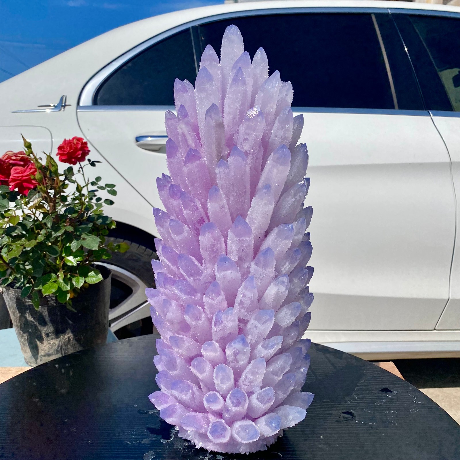 24LB New Find purple Phantom Crystal Quartz Cluster Mineral Specimen Healing