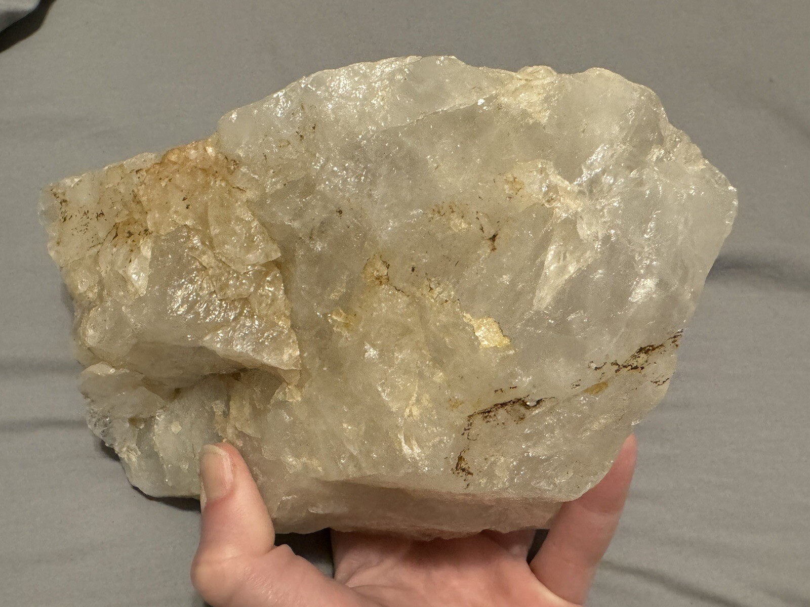 6.6lb Clear Smoky Quartz Crystal Cluster Rainbow Luminescent Rough Specimen