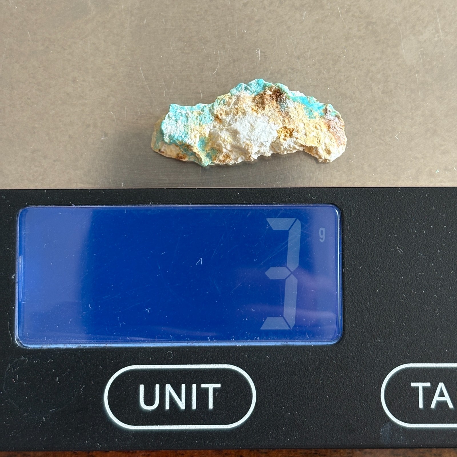 NATURAL ROYSTON TURQUOISE ROUGH 3g | Tonopah NV | Raw Unstabilized (Self-Mined)