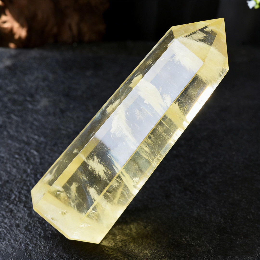 Large Natural Citrine Quartz Healing Big Crystal Jumbo Tower Point Wand Obelisk