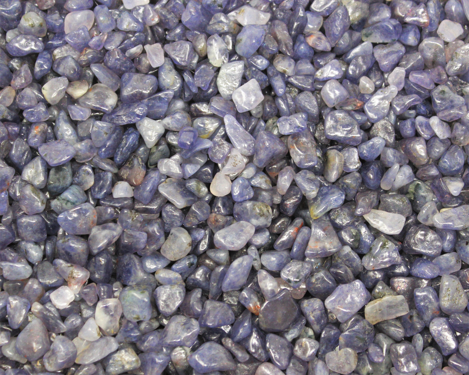 Iolite Semi Tumbled Gemstone Mini Chips 5-15 mm, ‘A’ Grade Wholesale Bulk Lot