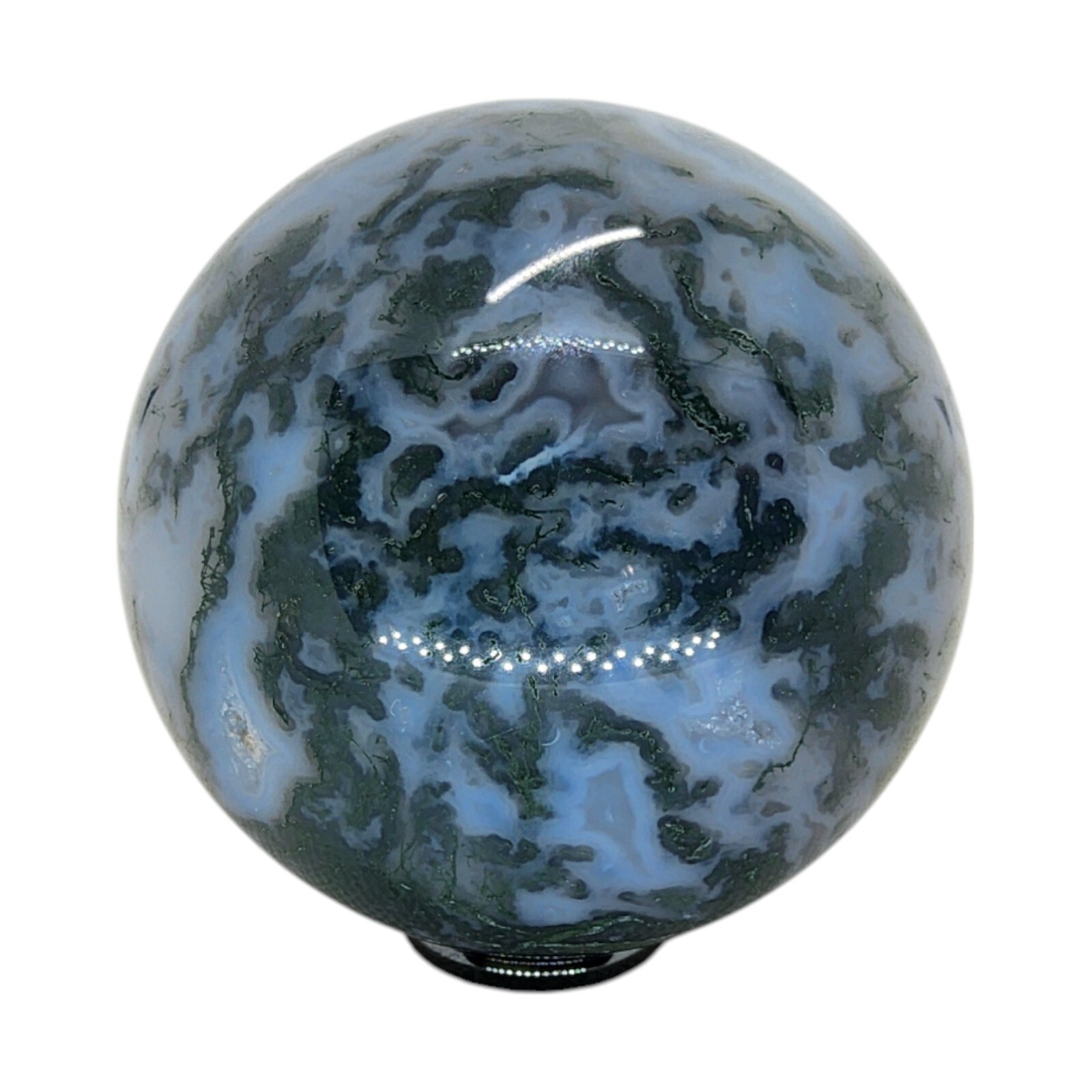Moss Agate, 2 1/8 inch, sphere, ball, display, specimen, #R-6375