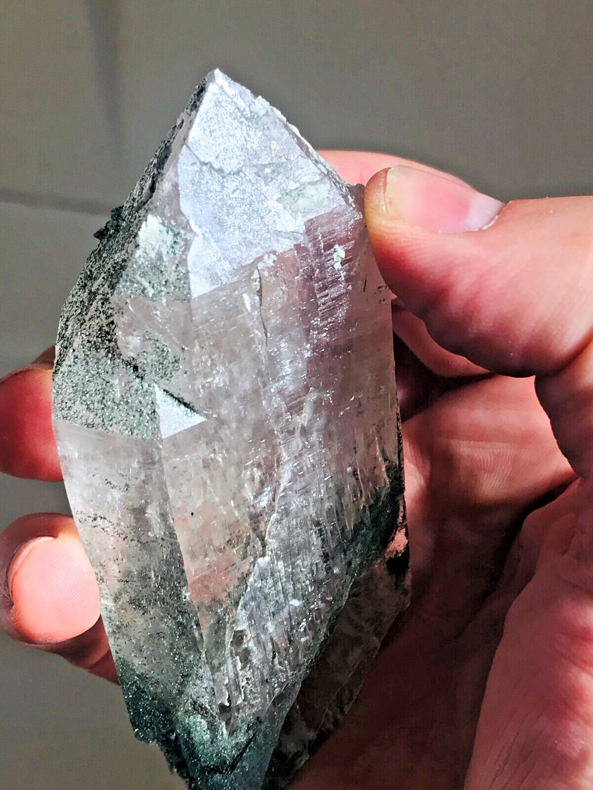 Quartz, fully crystallized(“re-healed”) Floater, Habach valley, Austria