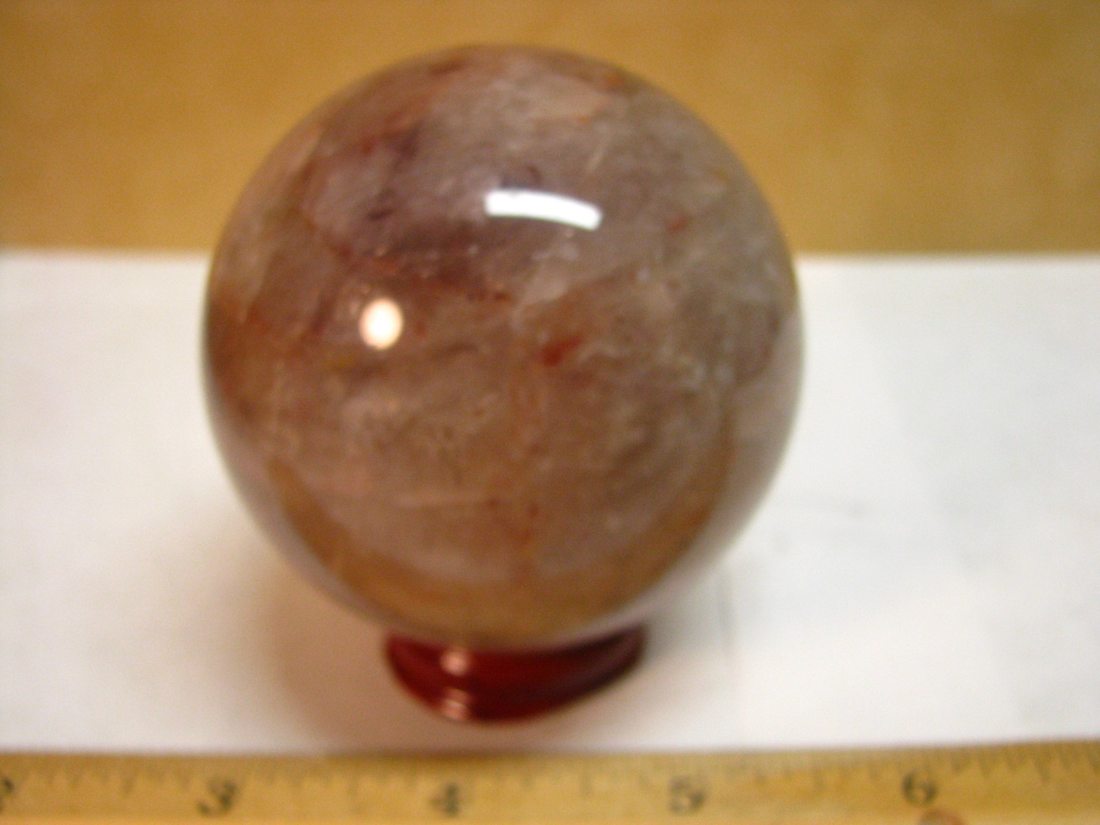 .9lb 2.6inchs SMOKY QUARTZ SPHERE BRAZIL #014