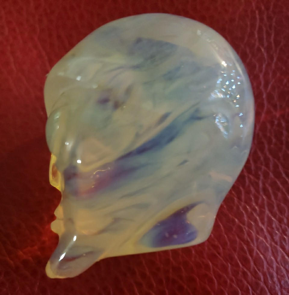 Quartz Alien Carved Head 1.5″