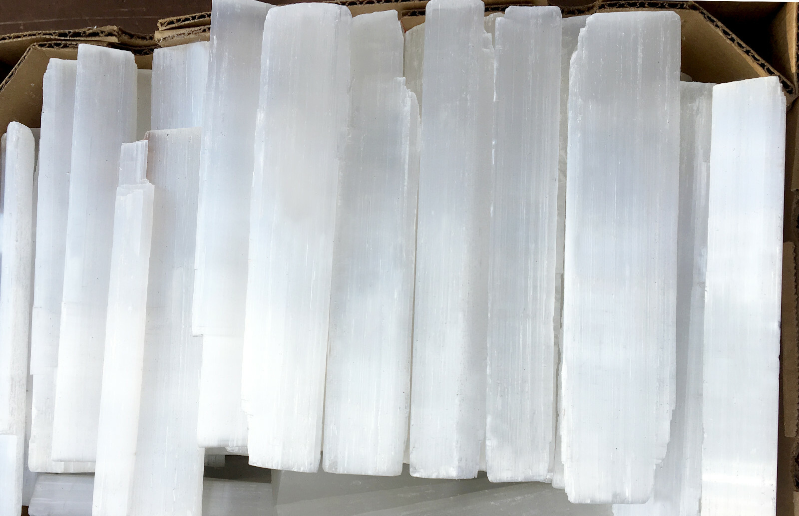 10 ” Selenite Logs XL Natural Crystal Sticks Rough Wands BULK 5 lb LOT Wholesale
