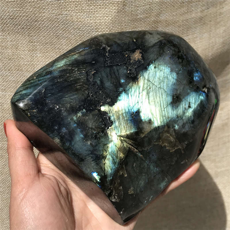 1.52kg Natural Labradorite Quartz Crystal Spectrolite Mineral Reiki healing