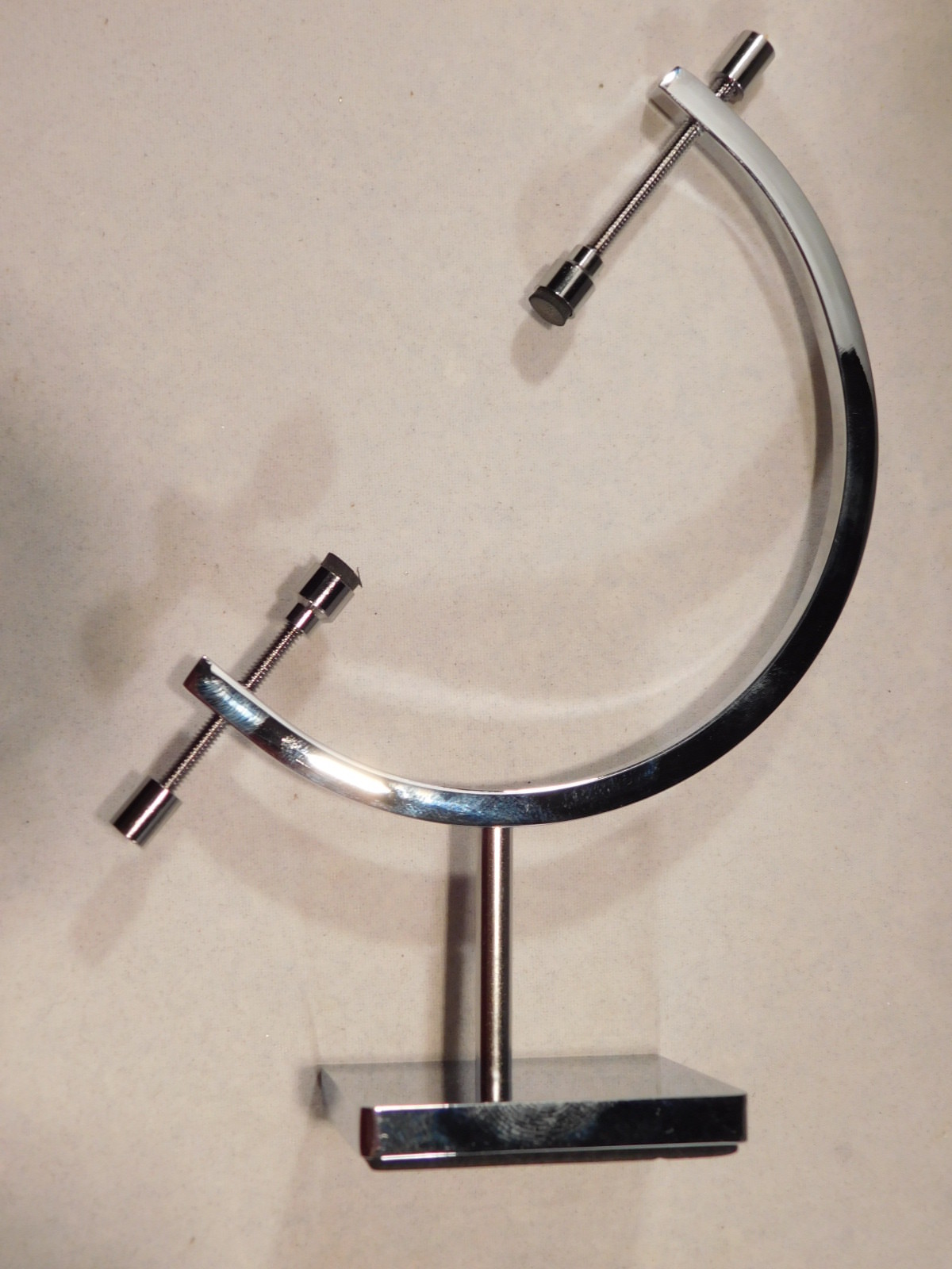 CALIPER Display Stand Large Sized Chrome / Silver Adjustable
