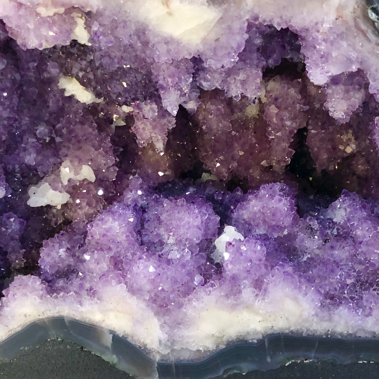 25.6LB Natural agate Amethyst geode quartz cluster crystal Cathedral specimen He