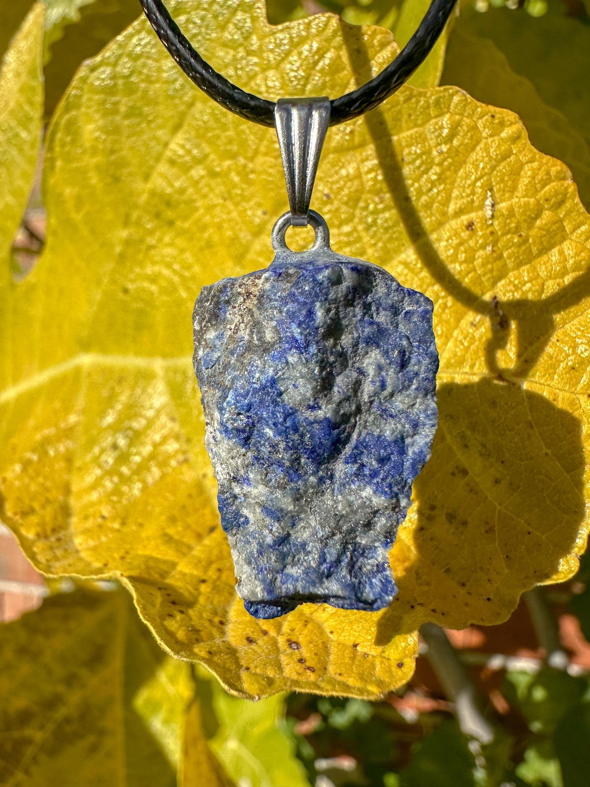 Rough Lapis Lazuli Pendant / Truth / Speaking / Expression / Anger
