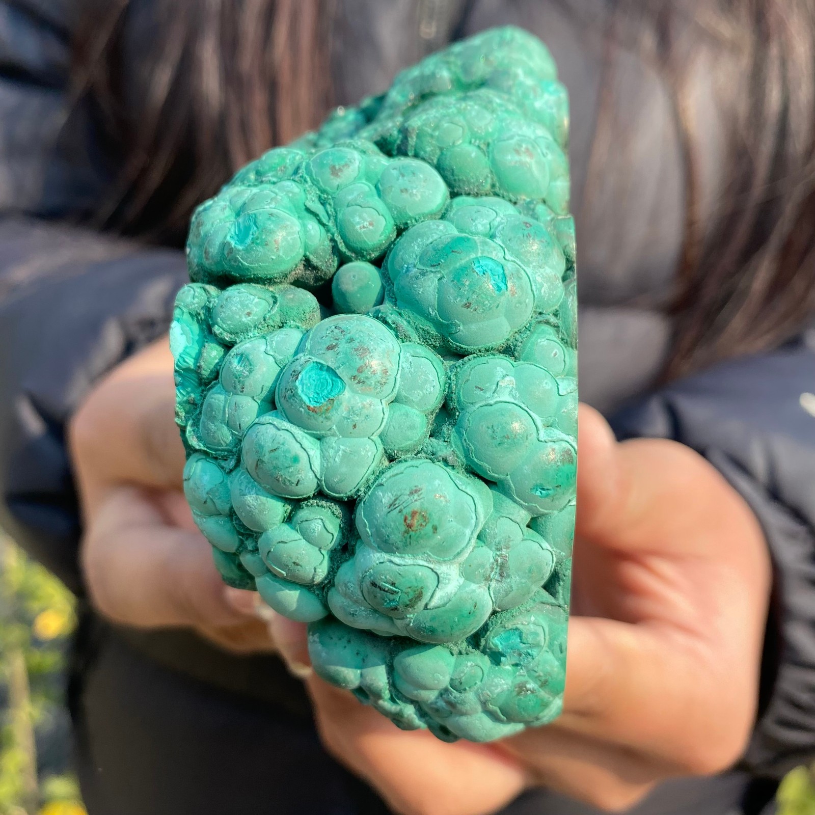 1.8LB Natural Green Malachite Crystal Flaky Pattern Ore Specimen Quartz Healin