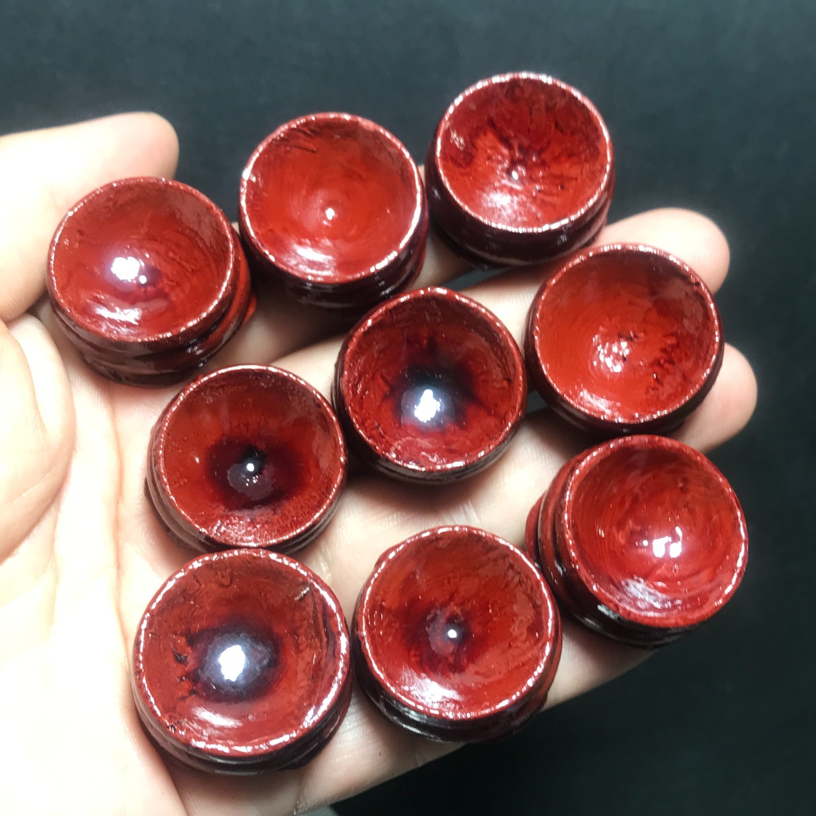 10pcs 10pcs Red Wood Display Stand For 25MM Crystal Ball Sphere Holder wholesale