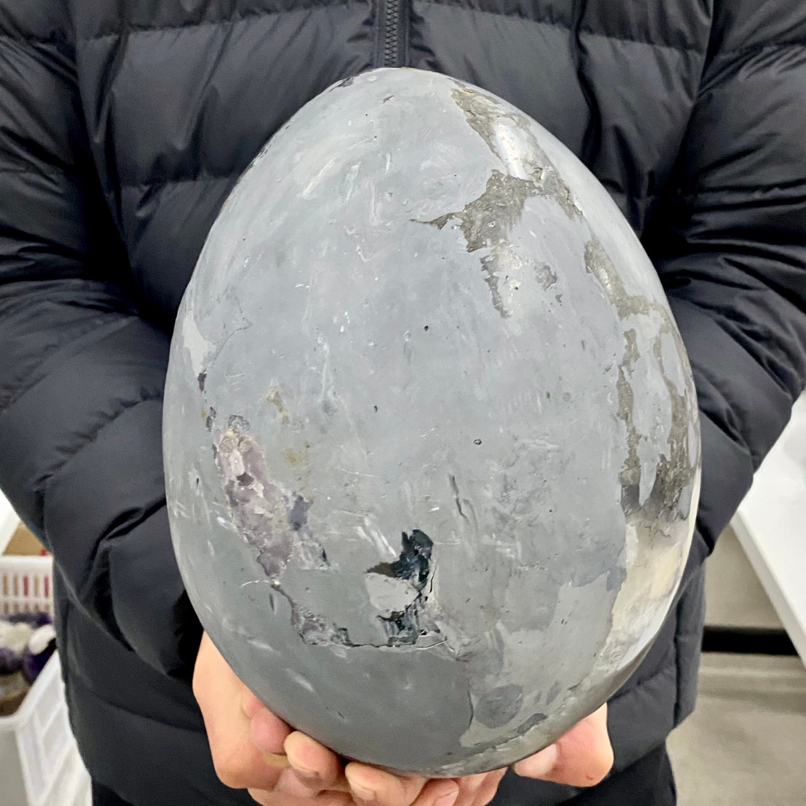 19LB Natural rare amethyst Dinosaur egg Quartz Crystal specimen healing