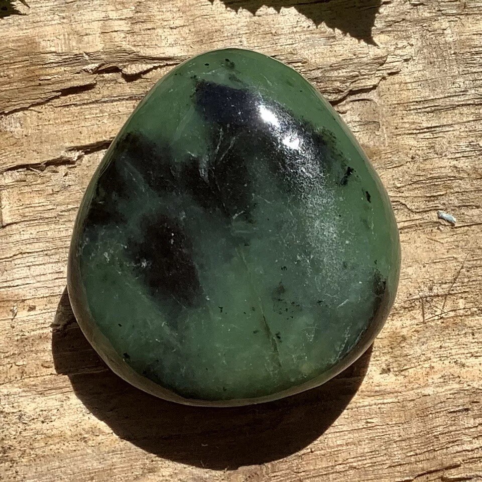 Siberian Jade Pebble Green Nephrite Jade Stone Polish Sayan Mountain Siberia #8